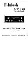 McIntosh MX-115 - Service manual